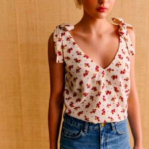 Sezane Paris Floral Print Top Size 34 (Size 2 US)